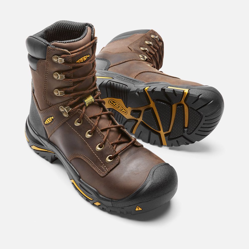 Keen Laarzen Heren Bruin - Mt Vernon 8\" (Steel Toe) - 43870-APOM